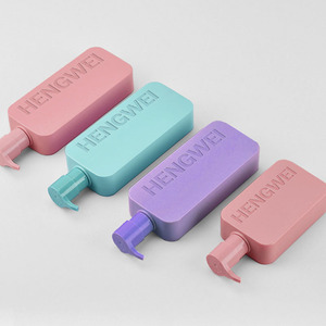 Square <strong>Shampoo</strong> <strong>Bottle</strong> 350ml 450ml HDPE PE Soft Touch UV Printing Press Pump Luxury Custom Logo Eco Friendly <strong>Refillable</strong> Cosmetic - Product Image 4