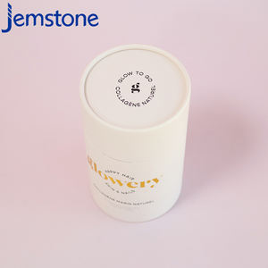 Boîte d'emballage cylindrique en carton avec couvercle en aluminium recyclable, design personnalisé, pour poudre de protéines, tube en papier - Product Image 4