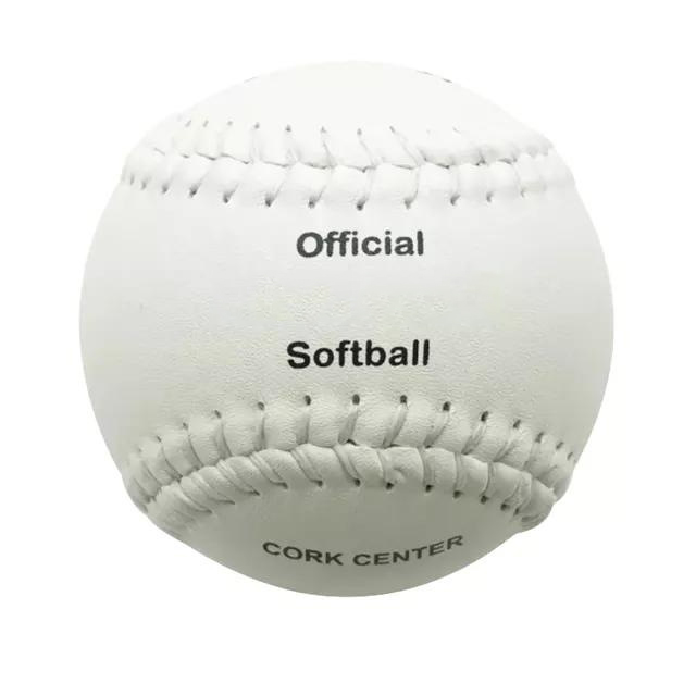 Treinamento personalizado Qualidade Softball Bolas Branco 12 polegada Pelotas De Softbol Sutura De Couro Lento Pitch Softball Bolas