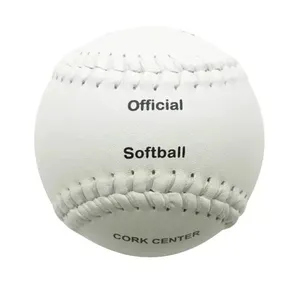 Balles d'entraînement personnalisées de qualité Balles de softball blanches 12 pouces Pelotas De Softbol en cuir de suture Balles de softball pas lent
