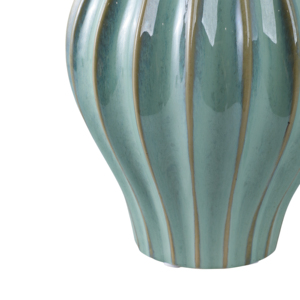 Vaso decorativo in ceramica scanalata con coperchio per l'arredamento del soggiorno, decorazione scultorea per la casa, centrotavola per la camera da letto. - Product Image 5