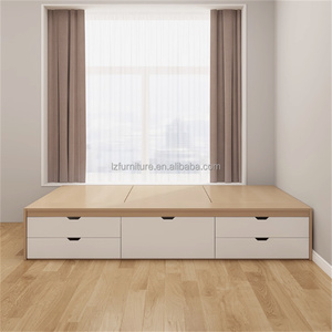 Factory Wholesale Multifunctional Tatami Bedroom <b>Sets</b> Furniture Durable Solid Storage Bed and <b>Desk</b> Combo for Studio Apartments - Product Image 6