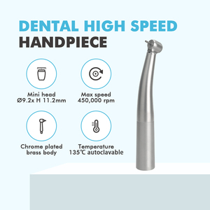 Стоматологическая светодиодная волоконно-оптическая воздушная турбина с 4 отверстиями для воды 450000 об/мин - Product Image 3