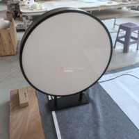 Enseigne lumineuse décorative suspendue sur mesure à double face, 100 mm, en acier inoxydable robuste, base en acrylique, 5000 lumens