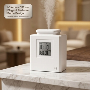 Venta al por mayor de fábrica: Nuevo difusor de aroma inteligente 2026 <span class=keywords><strong>con</strong></span> reloj <span class=keywords><strong>despertador</strong></span>, multifunción, difusor de fragancias, OEM, ODM, logotipo personalizado para el hogar y regalos. - Product Image 6