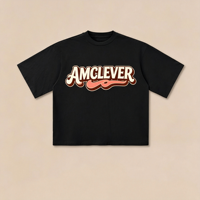 T-shirt Homme ALCLEVER à Col Montant, Manches Chauve-Souris Larges 250 g/m², Rétro en Coton Pur, Manches Courtes, Personnalisation DTG DTF OEM