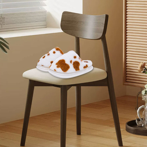 Chaussons plats personnalisés en <span class=keywords><strong>fourrure</strong></span> pour femmes, à bout ouvert, motif cœur, pour intérieur et extérieur, vente en gros - Product Image 2