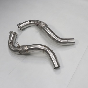 ท่อไอเสีย N63 ExhaustCatted Downpipe สำหรับ BMW X5 50i F15 F10 G15 G16 G30 4.4T ปี 2012~2018 ผลิตจากสแตนเลส 304 พร้อมแคตตาไลติกคอนเวอร์เตอร์ - Product Image 5