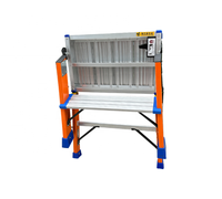 Échelle pliante industrielle en fibre de verre, normes européennes, avec marches antidérapantes larges, sélectionnée à la main, capacité 150 kg, pour extérieur et supermarché, modèle 2