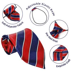 Venta al por mayor OEM <span class=keywords><strong>Corbatas</strong></span> para niños Bebés Niños pequeños <span class=keywords><strong>Corbatas</strong></span> preatadas Correa elástica para el cuello Corbata para disfraz de uniforme escolar - Product Image 4