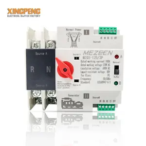 Mezeen ats 2p 150a ats interruptor automático 2P 125A dualsupply interruptor de transferência automática ac único para gerador