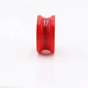 Red Pulley PA6 PA66 U Groove Bearing Nylon Pulley Roller Wheel With Bearing 626zz 6*26*12mm