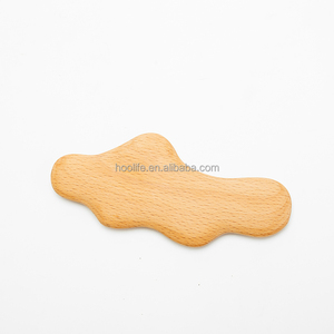 Precio de fábrica Masajeador Gua Sha Board Set Piel Facial Madera de haya Masaje Multifunción - Product Image 3