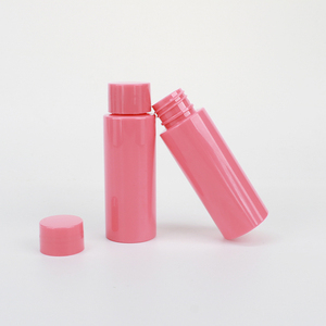 Nouvelle Arrivée 2026 – Bouteille Ronde Droite en Plastique PET de Haute Qualité, 50 ml, Couleur Rose, à Large Ouverture, pour Bonbons et Noix, avec Bouchons à Vis - Product Image 5