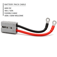 Câble flexible pour batterie haute tension 600V 40A 120A, adapté aux véhicules électriques, avec connecteurs