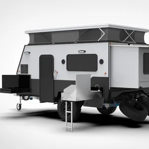 Avustralya standart folding hibrid karavan camper çekme karavan offroad sert zemin camper ile katlanır kolay kurulan çadır