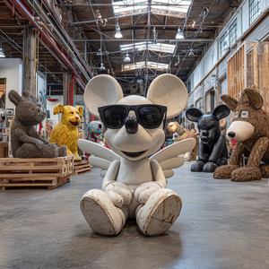 Escultura de <span class=keywords><strong>Mickey</strong></span> Mouse de Diseño Moderno Personalizada, Figura de Arte de Anime en Resina de Fibra de Vidrio Pintada <span class=keywords><strong>para</strong></span> Decoración de Interiores y Exteriores - Product Image 2