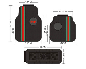 Alfombrillas de goma de silicona para coche, protección Universal de fábrica, OEM, calidad superior, a prueba de agua, personalizadas, 4 Uds. - Product Image 1