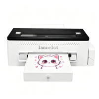 Imprimante DTF A3 L1800 avec tête d'impression, contrôle par PC portable, circulation d'encre blanche, machine d'impression par transfert pour casquettes