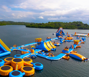 Parque Acuático Inflable con Obstáculos, Parque Acuático Flotante, Emocionante Aventura Acuática - Product Image 2
