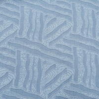 Tissu jacquard tissé en polyester 5206 avec découpes et motifs floraux 3D