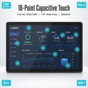 <span class=keywords><strong>Moniteur</strong></span> tactile tout-en-un de 23,6 pouces, terminal de point de vente industriel, machine à fixation murale pour la vente au détail et la gestion des billets - Product Image 2