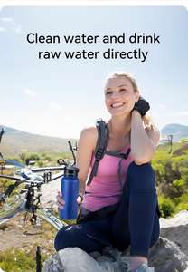 Bouteille d'eau isotherme portable en acier inoxydable pour le <span class=keywords><strong>camping</strong></span> et les voyages en plein air, avec fonction de purification d'eau et filtre intégré pour boire directement - Product Image 6