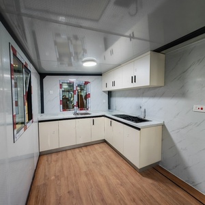 Maisons conteneurs préfabriquées portables et extensibles de 20, 30 et 40 pieds, en panneaux sandwich d'acier, 2 chambres, modernes, pour hôtel, bureau ou résidence - Product Image 5