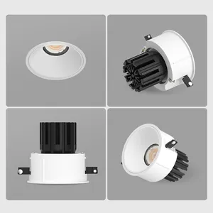 XRZLux <span class=keywords><strong>15W</strong></span> COB <span class=keywords><strong>LED</strong></span> dimmerabile <span class=keywords><strong>Downlight</strong></span> da incasso IP44 per interni commerciali faretto da soffitto con Design antiriflesso in stile moderno - Product Image 4