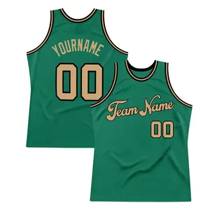 Custom For Men Teams Mesh Reversible Embroidery Custom Double Sided Blue Green Color Basketball Jersey