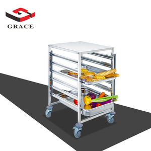Chariot de service alimentaire en <span class=keywords><strong>acier</strong></span> inoxydable pour hôtel <span class=keywords><strong>Prix</strong></span> compétitifs Hôtel Restaurant GN Pan Tray Rack Troll - Product Image 2