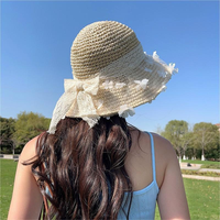 Sombrero de Piel Sintética Estilo Coreano, Ajustable y Portátil, para Mujer, Ideal para Vacaciones en la Playa, Protección Solar, Pesca, Verano