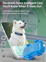 Traceur GPS pour chiens : suivi en temps réel, surveillance de l'activité et du bien-être, longue autonomie de la batterie, Bluetooth, historique de localisation cellulaire