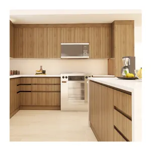 Siap Dirakit Kabinet Dapur Modern Sangat Mengkilap, Lemari Dinding Lemari Dapur