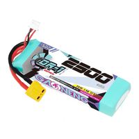 Batterie LiPo RC GAONENG GNB DR-1 Series 2300mAh 2S 7.4V 150C XT60 pour voitures 1/12 1/14 1/16, LC Racing Truggy 1/ E-Revo