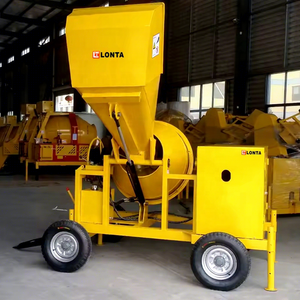 Betoneira LONTA JH500H 500L com 2 Sacos, Funil Hidráulico, Motor Diesel, Misturador de Concreto Autocarregável - Product Image 1