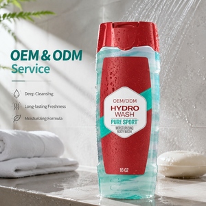 Gel de Ducha Hidratante OEM/ODM para Hombre 2 en 1, Aroma Deportivo Puro de Larga Duración, Hidratación Poderosa 24/7, Frescura 16 oz, Paquete de 4 - Product Image 1