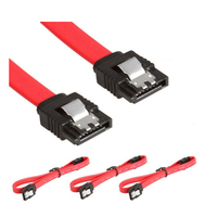 Câble SATA 3.0 6 Gbps 7 broches droit blindé avec fermoir métallique, gaine PVC 50 cm, pour données iOS, voiture, ordinateur, caméra, imprimante