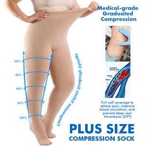 Collants de compression médicale 20-30 mmHg pour femmes, à pression graduée, à bout fermé, pour varices - Product Image 3