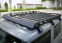 Galerie de toit en aluminium 4x4 avec trou d'éclairage de voiture pour Suzuki Jimny JB64 JB74 accessoires de voiture extérieurs