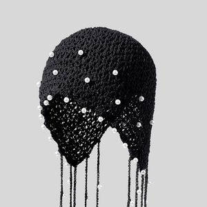 Gorro de punto de actuación de <span class=keywords><strong>Teatro</strong></span> de escenario con borlas de perlas para niñas clásicas - Product Image 3