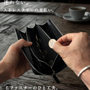 Japanese Style <b>Long</b> Clutch Genuine Leather <b>Wallet</b> Men's Zipper Opening Multi Card Slot RFID Protection 5 Inch Solid Color - Product Image 4