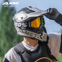 Nouveau casque de moto tout-terrain ABS avec lunettes de motocross et visière miroir dorée, homologué DOT pour adultes et jeunes, course cross-country