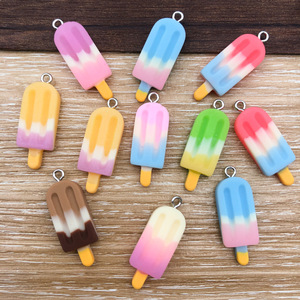 Colgantes de resina con forma de paleta de helado para accesorios de joyería DIY, dijes de moda unisex - Product Image 3