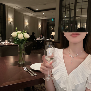 Trending Fashion a chiave con ciondolo con perla e luna collane di lusso stile minimalista Punk vendita all'ingrosso per bambini e ragazze - Product Image 3