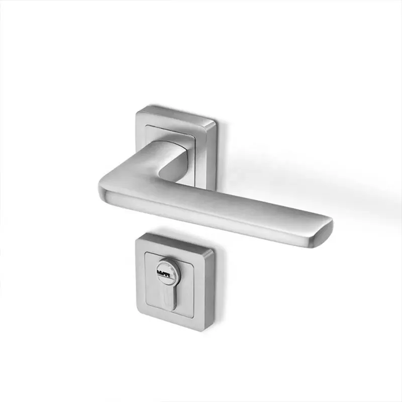 Yonfia-manija de puerta para puerta de madera, barra recta de aluminio cepillado, níquel, alta calidad, A8208R58