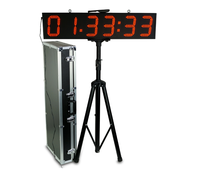 Horloge numérique LED à 6 chiffres de 8 pouces, horloge de course DOUBLE FACE