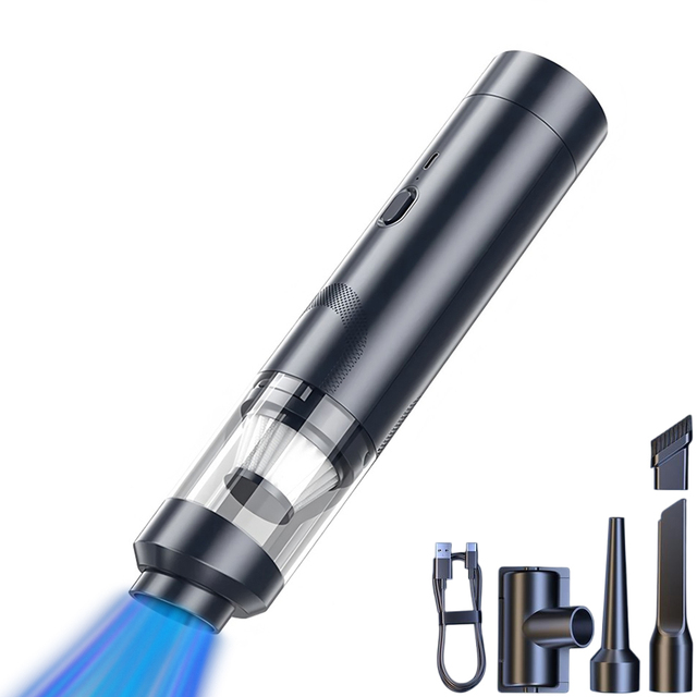 Small Portable USB Rechargeable Strong Suction Blowing Wireless Electric Handheld Vacuum Cleaner HEPA Filter for Hotel Home