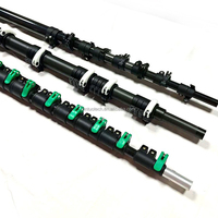 Tubo telescópico de fibra de carbono OEM para recolección de coco, conector de tubo cuadrado, pértiga de fibra de carbono para limpieza de ventanas