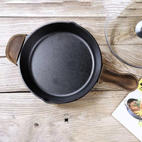 Lot de 2 protège-poignées personnalisés en cuir véritable pour camping et pique-nique, pour poêles et poignées de casseroles en fonte